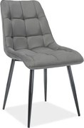 Sedia Chic in velluto opaco grigio grigio85