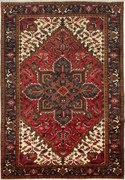Heriz Tappeto persiano 280x200 Rosso (Iran) Annodato A Mano