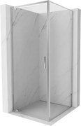 Mexen Exo cabina doccia apribile 75 x 75 cm, trasparente, cromo - 8181-075-075-01-00