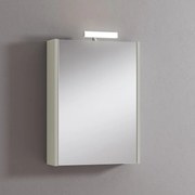 Pensile con luce Akira L 51.5 x P 15.5 x H 70 cm laccato lucido grigio nuvola