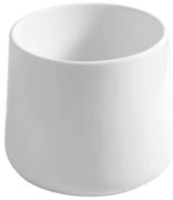 Lavabo da appoggio tondo in ceramica bianco