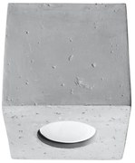 Plafoniera in Cemento Levigato da soffitto QUAD GU10 Grigia da interno Colore del corpo Cemento
