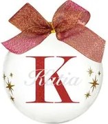 Pallina natale con nome Katia 10cm