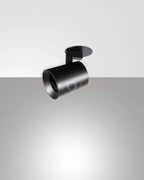 Modo incasso spot nero 1 luce alluminio spazzolato orientabile  att...