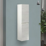 Colonna bagno sospesa bianco venato 2 ante reversibili chiusura rallentata