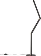 Lampada da terra di design nera con LED dimmerabile a 3 livelli - Gate