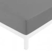 Lenzuolo con angoli singolo cotone percalle grigio