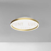 Aela p/m - plafoniera a led in alluminio oro  3100-3200lm 3000-4000...
