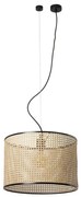 FARO 64314-49 - Lampadario su corda MAMBO 1xE27/15W/230V d. 45 cm rattan/nero