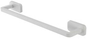 Portasciugamani a muro 45 cm in acciaio inox bianco con doppio fissaggio