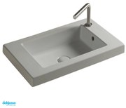 Ceramica Tecla "Serie 35" Lavabo In Ceramica 35X60 Bianco Lucido