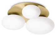 Lampada da soffitto ninfea pl3 ottone