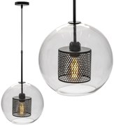 Lampada pensile di vetro nero loft APP559-1CP 30cm