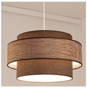 Lampadario a sospensione con filo GRACE 1xE27/60W/230V diametro 40 cm marrone/beige