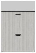 Mobile da bagno sotto lavabo COLAVENE Nobu beige opaco L 59 x H 71 x P 49 cm 2 ante, lavabo non incluso
