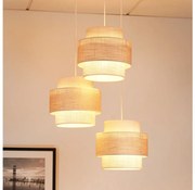 Brilagi - Lampadario a sospensione con filo DOVER SPACE 3xE27/15W/230V grigio/color crema
