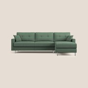 Megan divano letto angolare in microfibra smacchiabile T11 verde