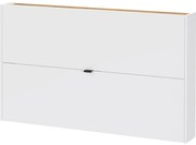 Scarpiera bianca effetto rovere con ante ribaltabili e da parete 140x83x18 cm Ameca – Germania