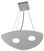 Sospensione Moderna Shape Metallo Grigio 2 Luci Gx53