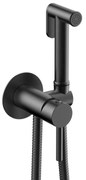 Kamalu - miscelatore bidet in acciaio inox da incasso con doccetta finitura gun metal | kam-l gun metal