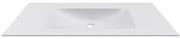 Kamalu - Lavabo da incasso per mobili 120,5 cm in keratek bianco opaco | KK-1205BEL