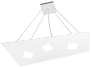 Sospensione Moderna Note Metallo Bianco 3 Luci Gx53