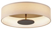Plafoniera moderna beige in tessuto con LED dimmerabile a 3 livelli - Bredow