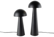 Set di 2 lampade da terra intelligenti per esterni nere 50 cm e 65 cm - Mushroom