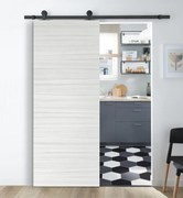Porta scorrevole reversibile Sablé in mdf marrone, L 92.5 x H 211.5 cm, con binario Industrial