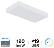 Plafoniera LED 60x30 32W da soffitto, UGR19, CCT - PHILIPS CertaDrive Colore Bianco Variabile CCT