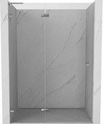 Mexen Lunar L porta doccia battente sinistra 135 cm, trasparente, cromo - 834L-135-000-01-00-L