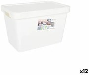 Scatola portaoggetti con coperchio Tontarelli Maya Bianco 6,4 L 28 x 18 x 17,7 cm (12 Unità)