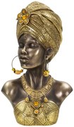 Scultura Africana Mumbasa - Busto Femminile Elegante 21x15x34 cm