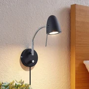 Lindby Lampada da lettura LED Mayar flessibile, ottone