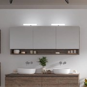 Kamalu - specchio bagno 155cm contenitore con 3 ante e 2 ripiani | sp-155bs