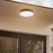 Lindby Plafoniera LED da esterni Lyam, IP65, grigio scuro