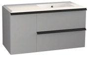 Mobile sottolavabo e lavabo Rodi grigio nuvola L 105 x H 57 x P 46 cm