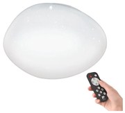 Plafoniera Contemporanea Sileras-A Led Grande Acciaio Bianco