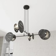 Lampadario a sospensione in acciaio XOTIC 4 nero 4xE27