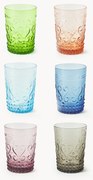 Set 6 bicchieri acqua fatti a mano Provenzale