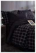 Biancheria da letto matrimoniale nera con lenzuolo 200x220 cm Geometric - Mila Home