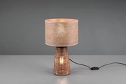 Lampada straw  con illuminazione anche nella base in rattan colore ...