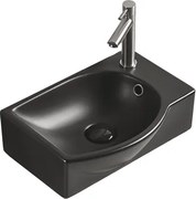 Mexen Mista lavabo da appoggio sinistro 40 x 28 cm, nero opaco - 22174085L