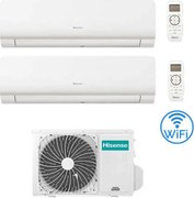 Climatizzatore Condizionatore Inverter Hisense New Energy Wifi R32 Dual Split 7000 + 7000 BTU con U.E. 2AMW35U4RGC Classe A++/A+