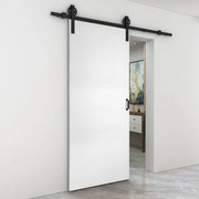 Porta scorrevole Trinity in mdf bianco, L 93 x H 212 cm, con binario Rodeo Reversibile