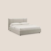 Alicia letto imbottito con vano contenitore in tessuto impermeabile T14 tortora