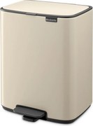 Cestino per la spazzatura beige in acciaio con pedale 12 l Bo – Brabantia