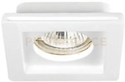 Gfa591- faretto quadrato in gesso 1 luce attacco gu10 10cm  da incasso