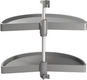 Cestello Girevole Ø65 cm per Mobile da Cucina 80 cm in Plastica Emuca Grigio...