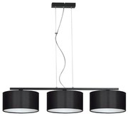 Lampadario a sospensione con filo ASTRA 3xE27/60W/230V nero